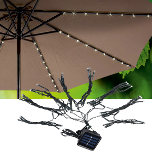 Sanico Goldlux Lampki solarne LED pod parasol ogrodowy 72 sztuki IP44 - 311566