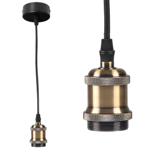 Sanico Goldlux NOLA 1xE27 lampa wisząca czarna patyna IP20 - 311948