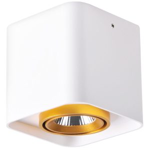 Sanico Goldlux XENO 10B LED oprawa natynkowa kwadratowa ruchoma biała/złota IP20 - 311993