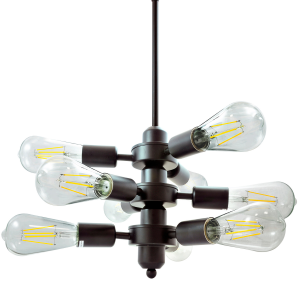 Sanico Goldlux lampa wisząca OREBRO 9xE27 lampa wisząca czarna IP20 - 312501