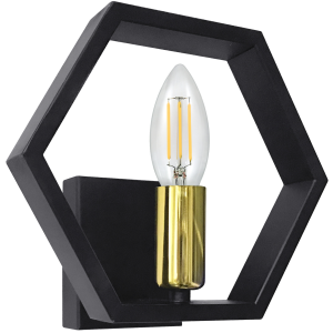 Sanico Goldlux HONEY 1xE27 kinkiet ścienny czarno-złoty IP20 - 312693