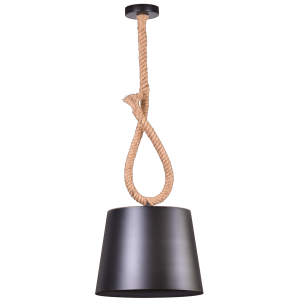 Sanico Goldlux lampa wisząca ROPE CASA 1xE27 czarna IP20 - 312853