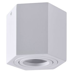 Sanico Goldlux HEXAGON GU10 oprawa natynkowa ruchoma biała IP20 - 313171