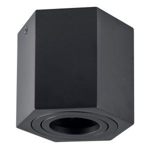 Sanico Goldlux HEXAGON GU10 oprawa natynkowa ruchoma czarna IP20 - 313188
