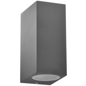 Sanico Goldlux BOSTON 2xGU10 kinkiet oprawa elewacyjna grafitowa IP44 - 313324