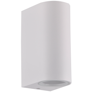 Sanico Goldlux BOSTON 2xGU10 kinkiet oprawa elewacyjna biała IP44 - 313348