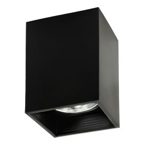 Sanico Goldlux oprawa natynkowa MERKURY K11 E27 kwadratowa stała czarna IP20 - 313768