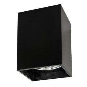 Sanico Goldlux oprawa natynkowa MERKURY K14 E27 kwadratowa stała czarna IP20 - 313775