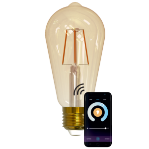 Sanico Goldlux Wi-Fi SMART żarówka LED E27 FILAMENT ST64 4,9W CIEPŁA 1800K~CIEPŁA 2700K TUYAsmart - 313829