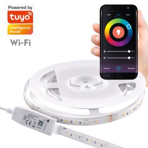 Sanico Goldlux Wi-Fi SMART taśma LED 8W 2m CIEPŁA 3000K~ZIMNA 6000K + RGB IP20 - sterownik, zasilacz IP65 - taśma LED - 313898