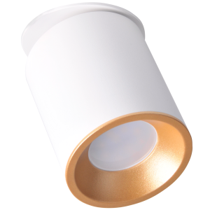 Sanico Goldlux HARON GU10 oprawa podtynkowa okrągła ruchoma biała/złota IP20 - 314215