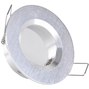 Sanico Goldlux BORAS MR16 oprawa podtynkowa okrągła stała srebrna szczotkowana IP20 IP44 - 315458