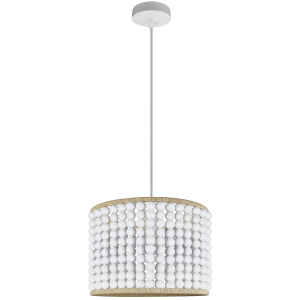 Sanico Goldlux lampa wisząca RIBE 1xE27 biało-beżowa IP20 - 315847