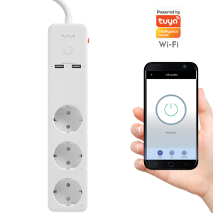 Sanico Goldlux Wi-Fi SMART listwa zasilająca z wyłącznikiem + 2 x USB TUYAsmart IP20 - 315946