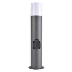 Sanico Goldlux DALLAS 44 E27 lampa ogrodowa stojąca z gniazdem 220-240V grafitowa IP44 - 315991
