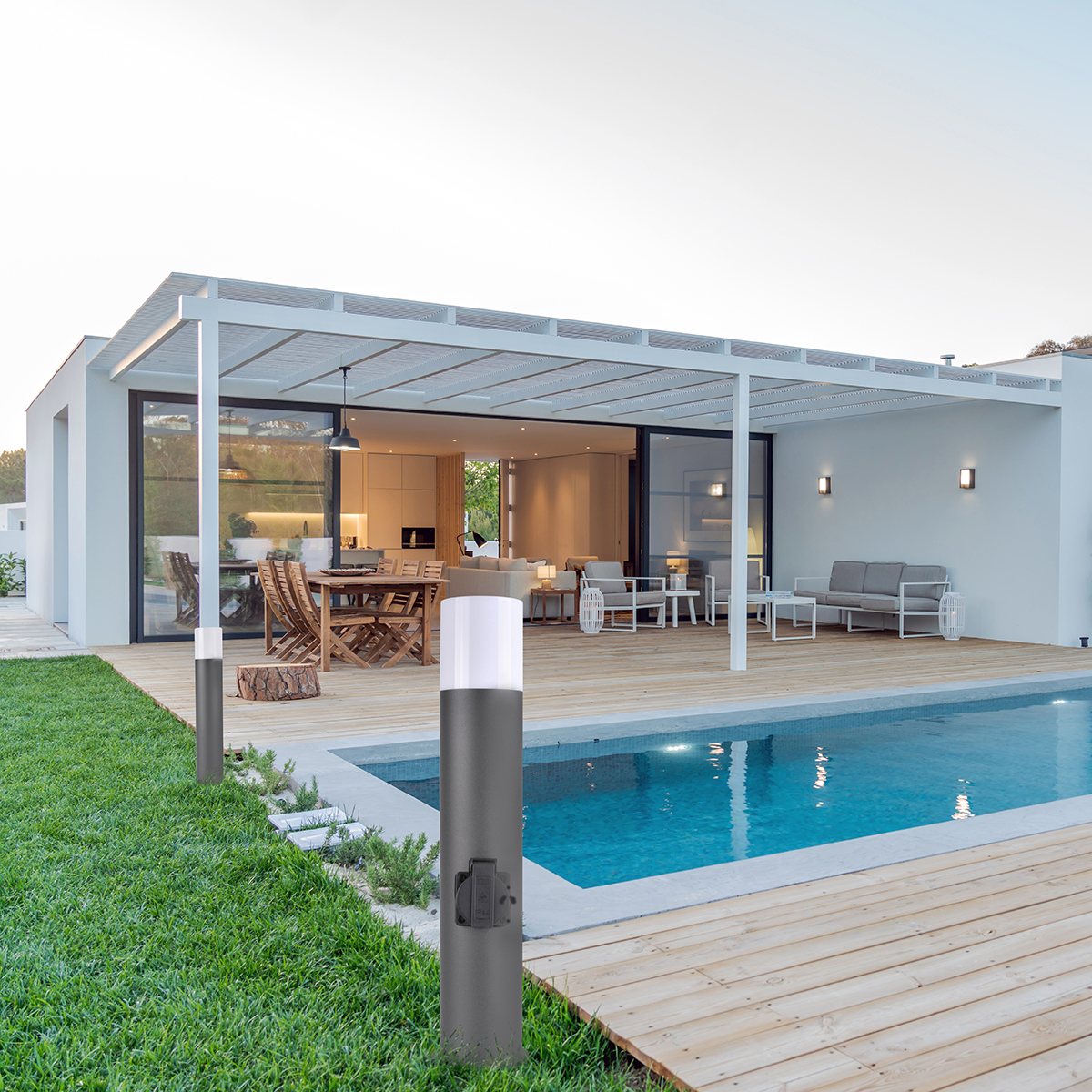 Modern villa with pool and garden