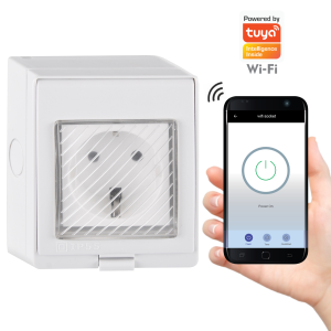 Sanico Goldlux Wi-Fi SMART gniazdo natynkowe TUYAsmart IP55 - 316011