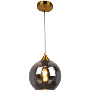 Sanico Goldlux lampa wisząca DAMAR 1xE27 smokey IP20 - 316219