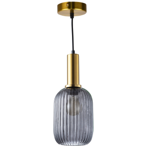 Sanico Goldlux lampa wisząca SUFFOLK 1xE27 smokey IP20 - 317360