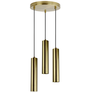 Sanico Goldlux lampa wisząca NAPOLI 3xGU10 tuba złota IP20 - 317988