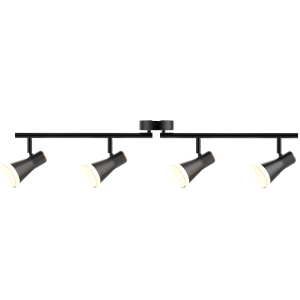 Sanico Goldlux BERG 4 LED oprawa listwa ścienno-sufitowa czarna 3000K IP20 - 318183