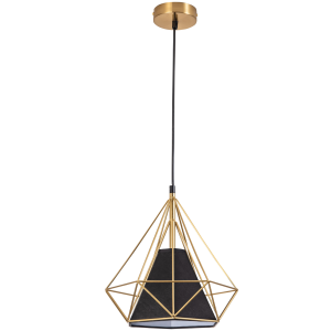 Sanico Goldlux HIRA 1xE27 lampa wisząca gold + black IP20 - 318558