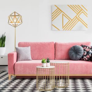 Sanico Goldlux lampa podłogowa DENMARK 1xE27 złota IP20 - 318855