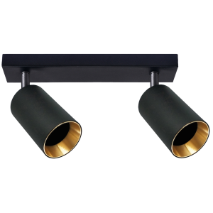 Sanico Goldlux MARIBEL 2xGU10 oprawa listwa ścienno-sufitowa czarna/złota IP20 - 319913