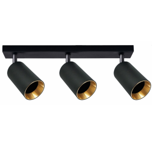 Sanico Goldlux MARIBEL 3xGU10 oprawa listwa ścienno-sufitowa czarna/złota IP20 - 319920