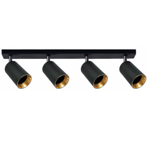 Sanico Goldlux MARIBEL 4xGU10 oprawa listwa ścienno-sufitowa czarna/złota IP20 - 319937