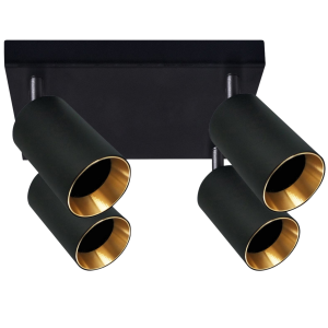 Sanico Goldlux MARIBEL 4xGU10 plafon czarny/złoty IP20 - 319944