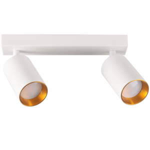 Sanico Goldlux MARIBEL 2xGU10 oprawa listwa ścienno-sufitowa biała/złota IP20 - 321206
