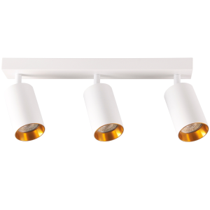 Sanico Goldlux MARIBEL 3xGU10 oprawa listwa ścienno-sufitowa biała/złota IP20 - 321213