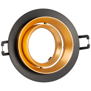 Sanico Goldlux LIKA MR16 oprawa podtynkowa okrągła ruchoma czarna/złota IP20 - 321978