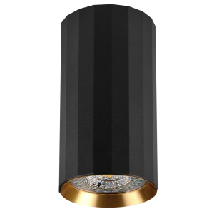 Sanico Goldlux NICEA 1xGU10 oprawa natynkowa okrągła stała czarna/złota IP20 - 323408