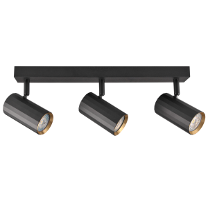 Sanico Goldlux NICEA 3xGU10 oprawa listwa ścienno-sufitowa czarna/złota IP20 - 323439