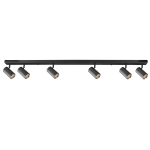 Sanico Goldlux NICEA 6xGU10 oprawa listwa ścienno-sufitowa czarna/złota IP20 - 323453