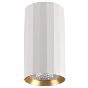 Sanico Goldlux aluminiowy reflektor sufitowy LOFT NICEA 1xGU10 10cm biały złoty IP20 - 323460