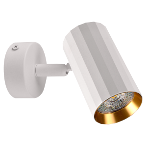 Sanico Goldlux NICEA 1xGU10 oprawa ścienno-sufitowa biała/złota IP20 - 323477