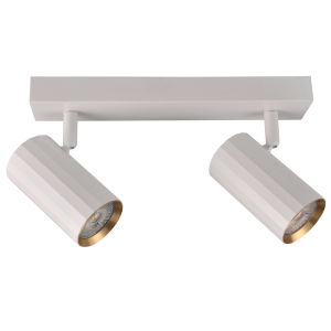 Sanico Goldlux aluminiowy reflektor sufitowy LOFT NICEA 2xGU10 biały złoty IP20 - 323484