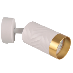 Sanico Goldlux nowoczesny aluminiowy reflektor LOFT ARRAS 1xGU10 oprawa ścienno sufitowa biało złota IP20 - 323590