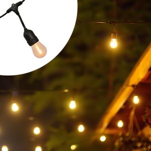 Sanico Goldlux girlanda solarna LED PARTY 10szt. 10m 2700K z pilotem IP44 - 328656