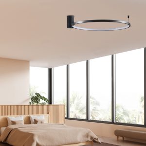 Sanico Goldlux lampa ścienno sufitowa NOEMI LED 20W czarna 4000K IP20 - 329134