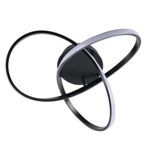 Sanico Goldlux lampa sufitowa OSKAR BIG LED 30W czarna 4000K IP20 - 329684