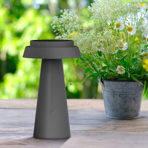 Sanico Goldlux lampka dekoracyjna stołowa solarna LED MARAKESZ z akumulatorem USB-C 1800K-3000K grafitowa IP54 - 329820