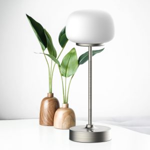 Sanico Goldlux lampka dekoracyjna RIMINI LED akumulator + przewód USB-C 2700K srebrna IP20 - 329868