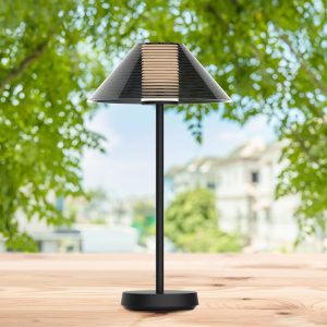 Sanico Goldlux lampka dekoracyjna stołowa LED SERENGETI z akumulatorem USB-C 2700K czarna IP44 - 329905