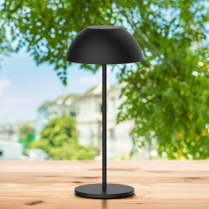 Sanico Goldlux lampka dekoracyjna stołowa LED TANZANIA z akumulatorem USB-C 2700K czarna IP44 - 329950