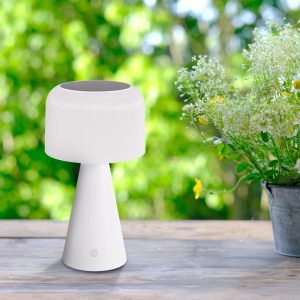 Sanico Goldlux lampka dekoracyjna stołowa solarna LED LIMA z akumulatorem USB-C 3000K-5000K biała IP44 - 330239