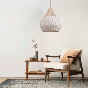 Sanico Goldlux lampa wisząca FUJI XL 1xE27 naturalna beżowa w stylu boho IP20 - 330444